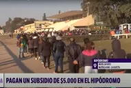 En plena campaña electoral, miles de personas acuden al Hipódromo para cobrar un bono de $ 5.000