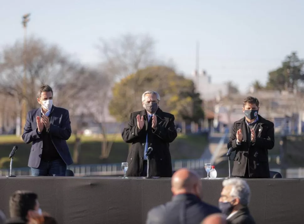 EN OLAVARRÍA. El presidente, Alberto Fernández, aprovechó un acto público para pedir disculpas por haber festejado un cumpleaños en Olivos. Twitter @CasaRosada