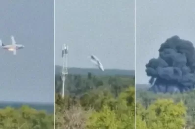 Impactante video: se estrelló un avión militar ruso y murieron todos sus tripulantes