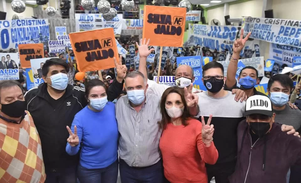 EN BELLA VISTA. Jaldo encabezó un acto político. Foto: Prensa y Difusión