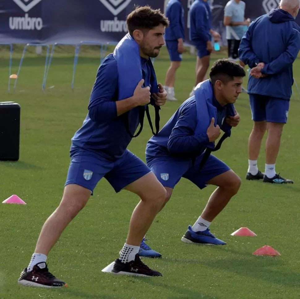DOBLE CINCO. Erbes y Bustos jugaron juntos en el debut de la Liga Profesional; el juvenil ya está recuperado de su lesión. Instagram cristianerbes