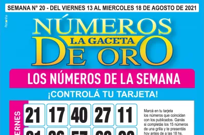 ¡Mucha suerte! Esta es la grilla completa de los Números de Oro