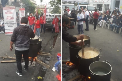 Con una olla popular y cortes de calles protestan frente al Pami Tucumán