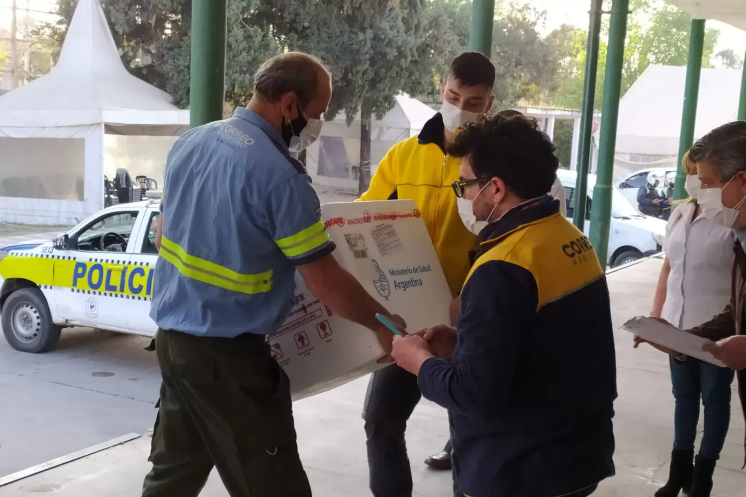 MÁS DOSIS. El Siprosa recibió un nuevo cargamento de vacunas contra la covid-19. Foto: Prensa Salud Pública