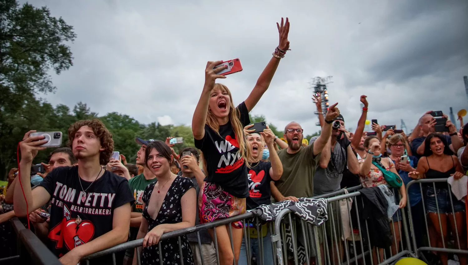 UNA MULTITUD. Miles de personas se congregaron en el Central Park de Nueva York.