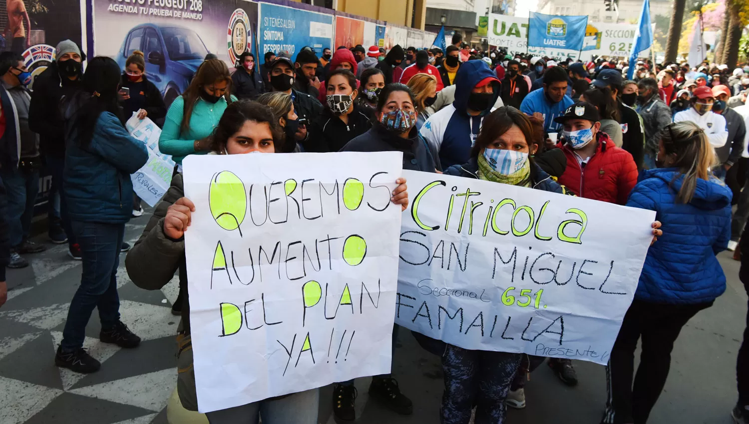 BENEFICIARIOS. Los cosecheros de limones son algunos de los que reciben el Potenciar Trabajo en la provincia.