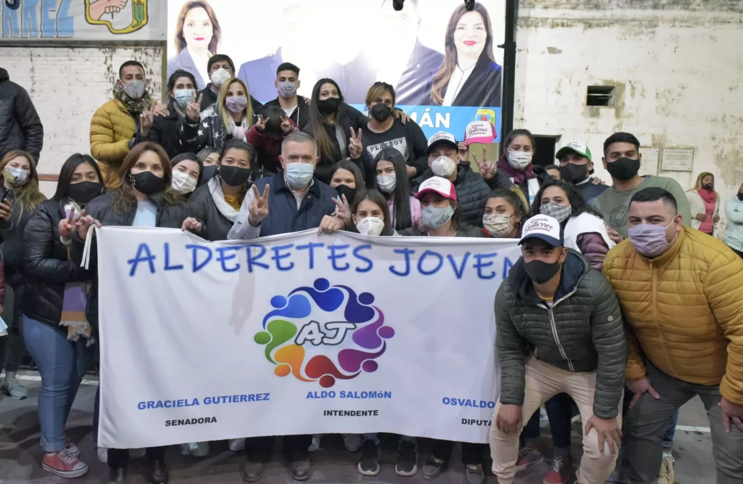 EN ALDERETES. Osvaldo Jaldo encabezó un acto de campaña con miras a las PASO. Foto: Prensa HLT
