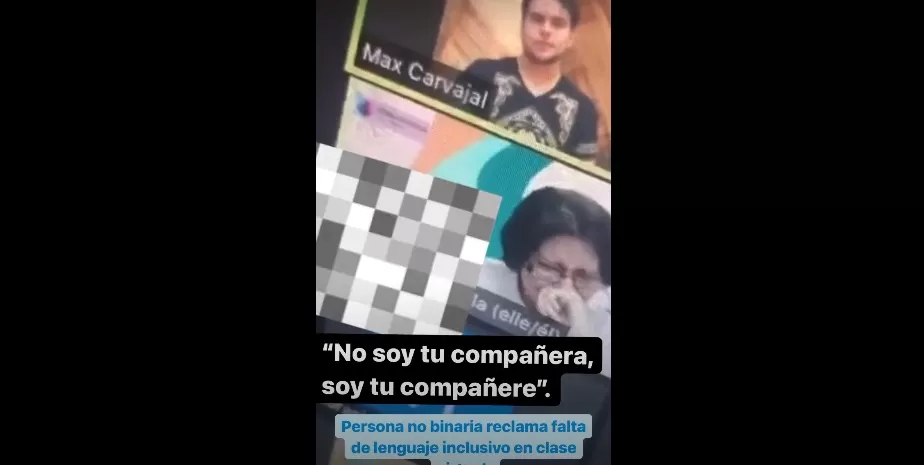 Lloró, tras pedir que la respeten como persona no binaria, en una clase virtual