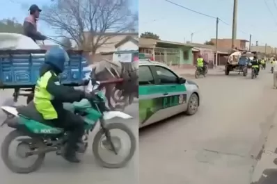 La persecución de cuatro motos y dos patrulleros a un carro en Alderetes se hizo viral: ¿Qué pasó?