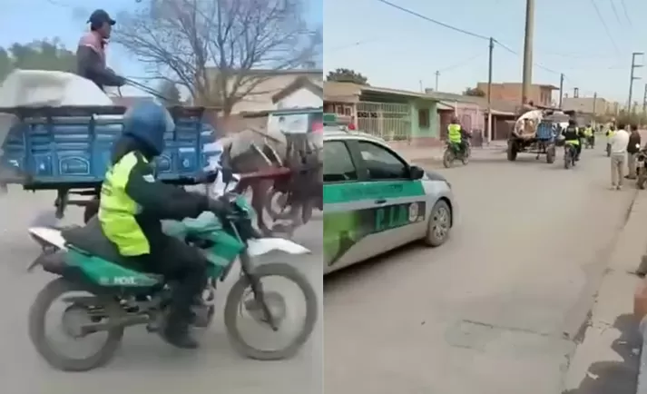 La persecución de cuatro motos y dos patrulleros a un carro en Alderetes se hizo viral: ¿Qué pasó?