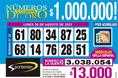 Los Números de Oro de LA GACETA