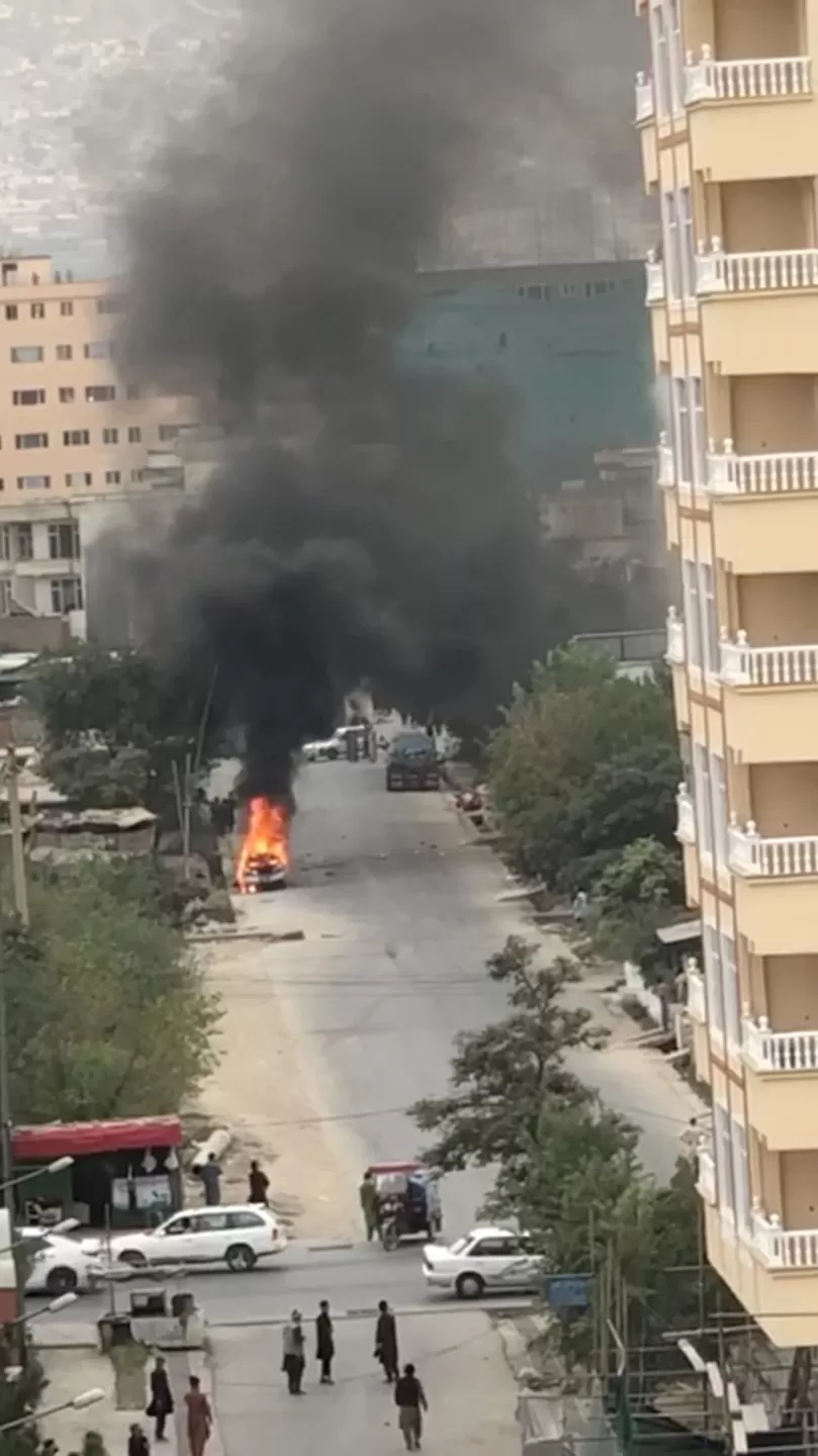 EXPLOSIÓN. Los proyectiles en Kabul fueron lanzados desde un auto reuters 