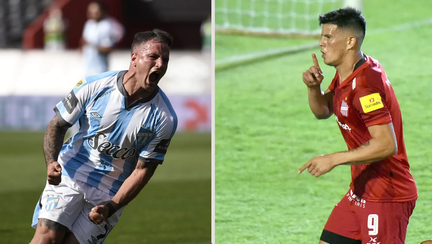 GOLEADORES. Mussis anotó en la victoria de Atlético en Rosario y Estigarribia hizo dos en el 3 a 1 de San Martín a Chicago.