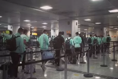 La Selección llegó a Sao Paulo para enfrentar a Brasil