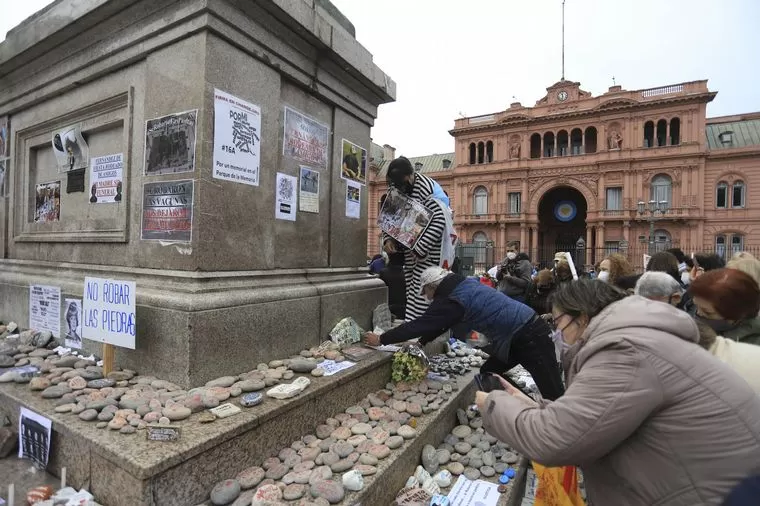 Marcha de las Piedras en Buenos Aires