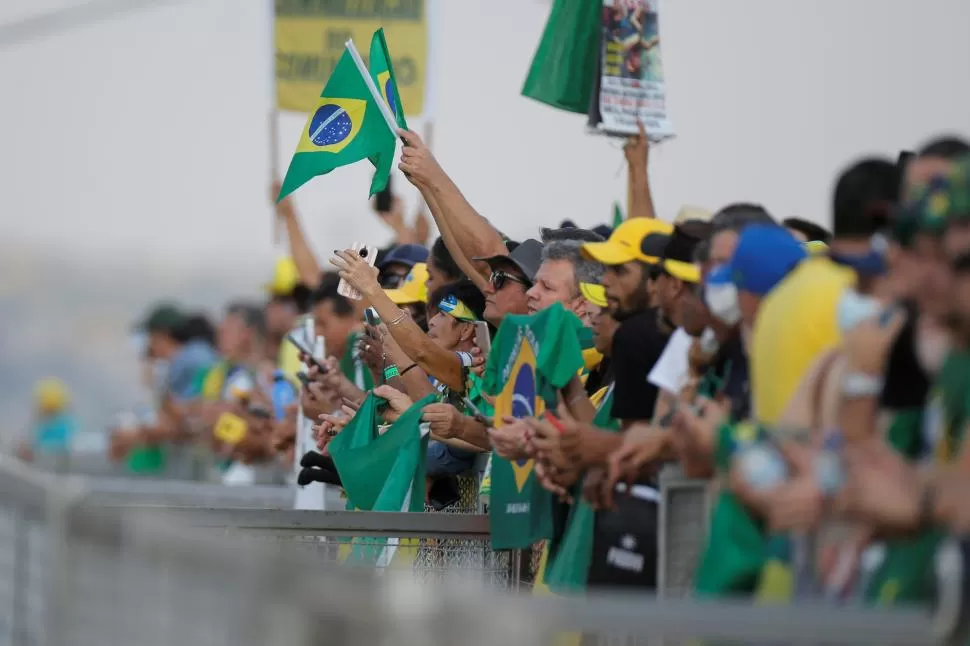 PERSPECTIVAS. Las últimas convocatorias que hizo Bolsonaro a sus seguidores no consiguieron juntar la cantidad de personas que esperaban.  
