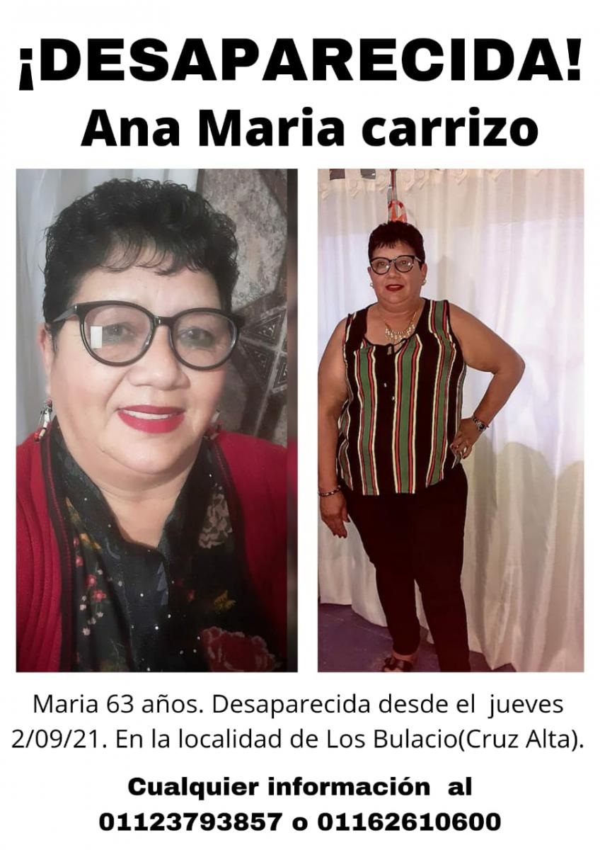 LA VÍCTIMA. Ana María Carrizo, de 63 años.