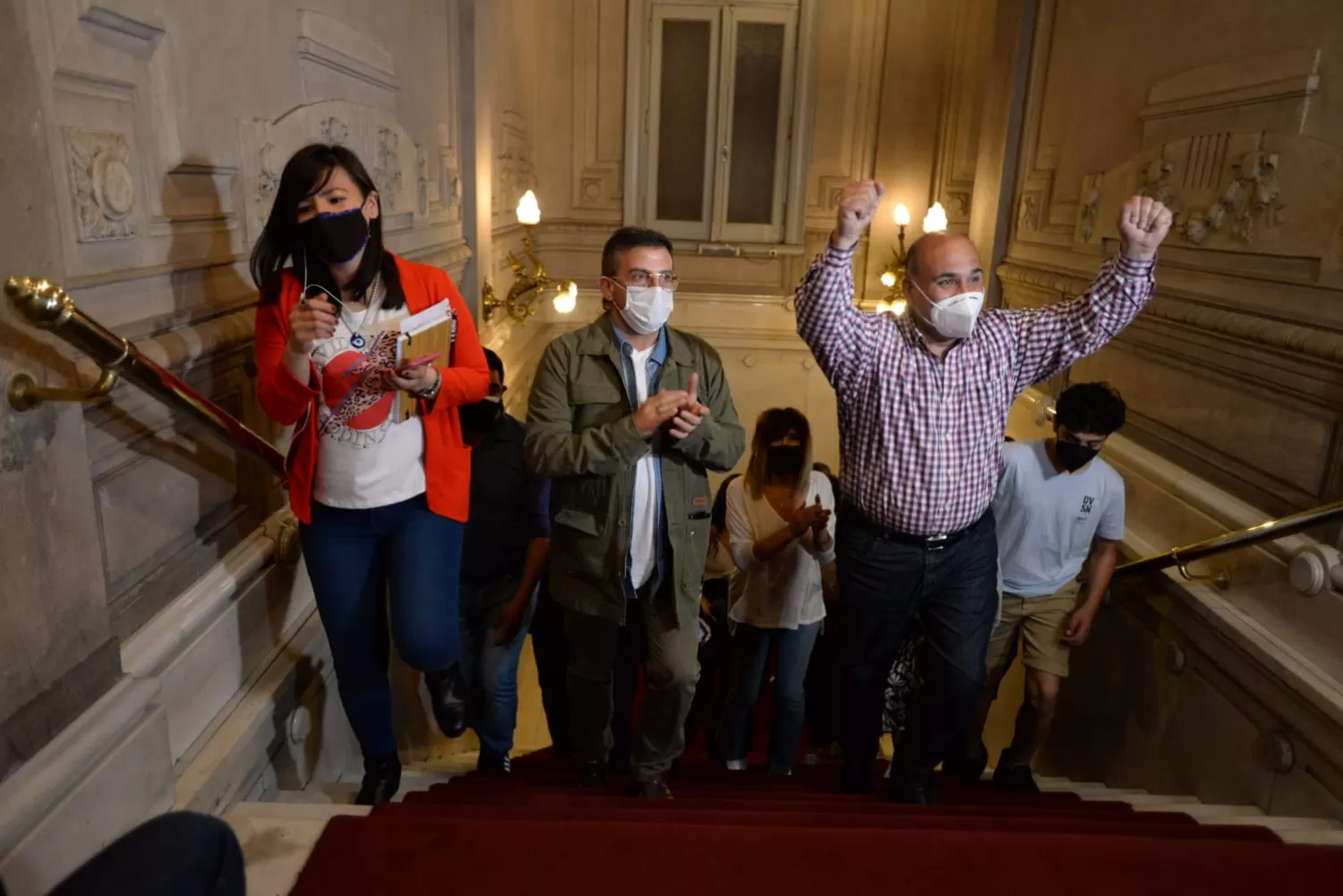 EN CASA DE GOBIERNO. Manzur, junto a Yedlin y a Chahla. Foto: Comunicación Pública