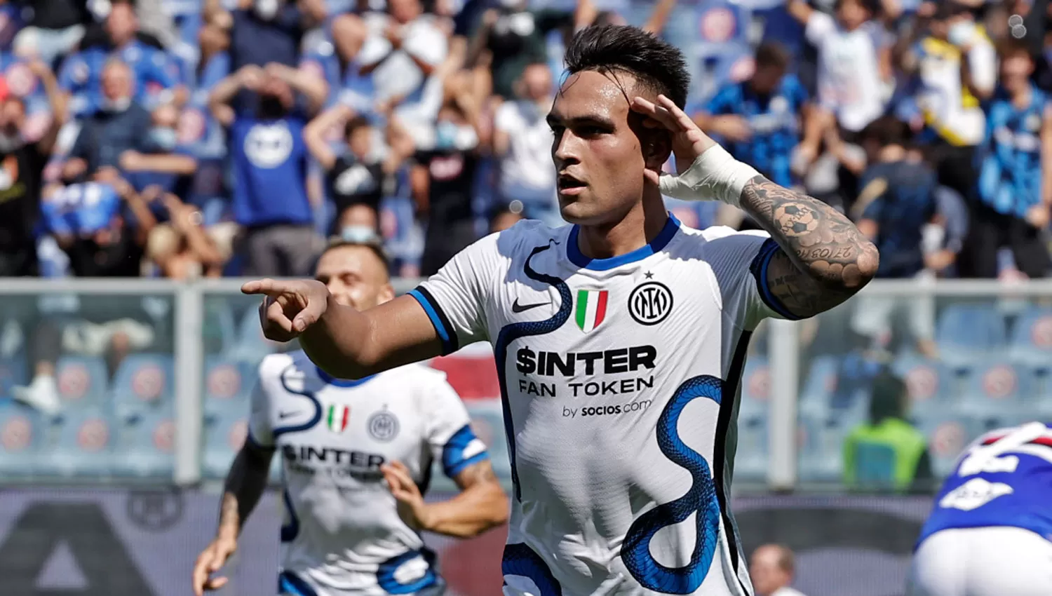 EL SEGUNDO. Lautaro Martínez lleva anotados dos goles en el torneo para Inter.