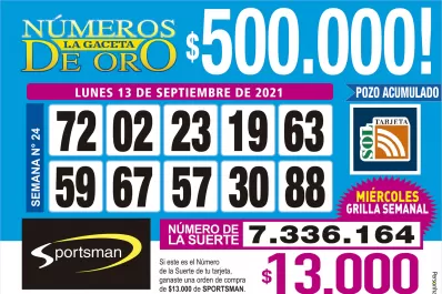 Los Números de Oro de LA GACETA