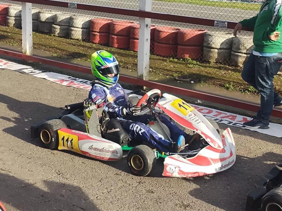 AL MÁXIMO. Daz hizo rendir el Tony Kart del equipo Indiana y lo llevó al triunfo.
