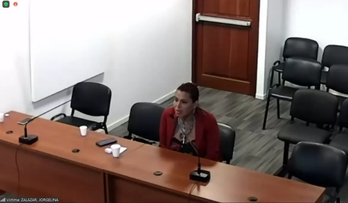JORGELINA SALAZAR. Hoy prestó declaración en el juicio.