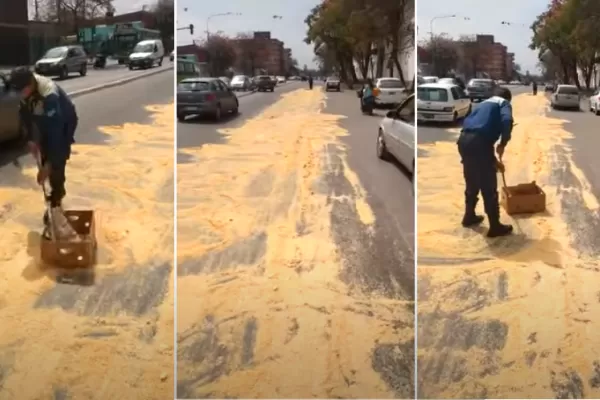 Video: se produjo un derrame de Gas Oíl y afectó dos cuadras en Tucumán