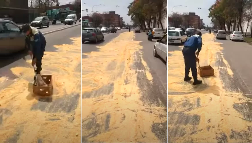 Video: se produjo un derrame de Gas Oíl y afectó dos cuadras en Tucumán