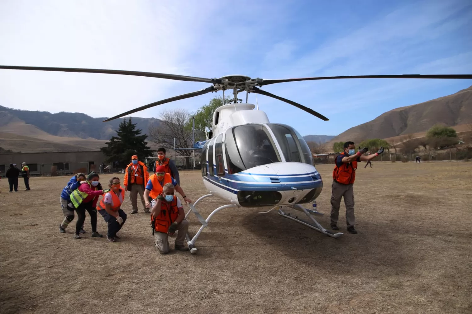 Tafí del Valle: realizaron un simulacro de aeroevacuación