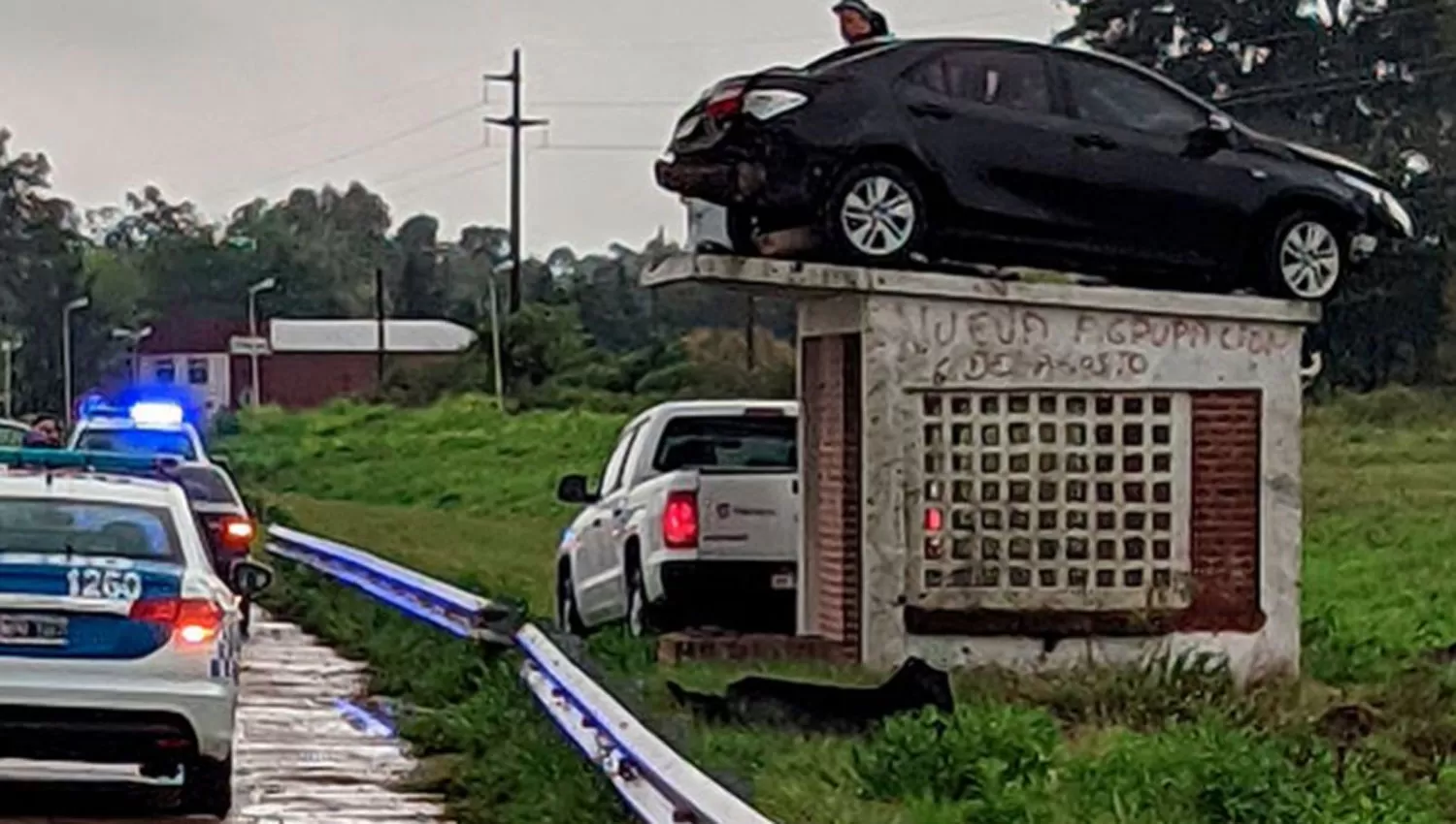 LESIONES LEVES. El conductor sufrió algunos traumatismos pero sin lesiones de consideración.