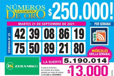 Los Números de Oro de LA GACETA