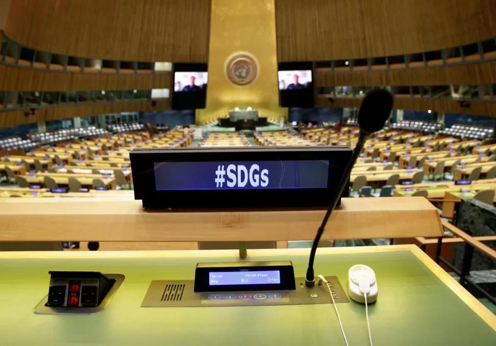 DE REGRESO. La transmisión de los discursos sobe los Objetivos de Desarrollo Sostenible es el evento que precede a la reunión general de los países en la Asamblea de Naciones Unidas.  