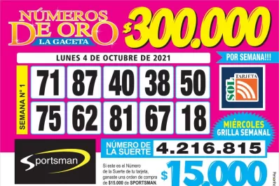 Los Números de Oro de LA GACETA