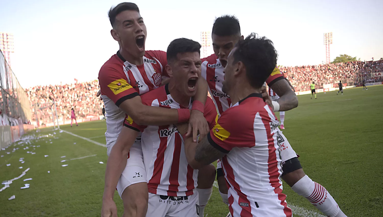 GOLEADOR. Marcelo Estigarribia convirtió ayer su noveno gol con la camiseta de San Martín.