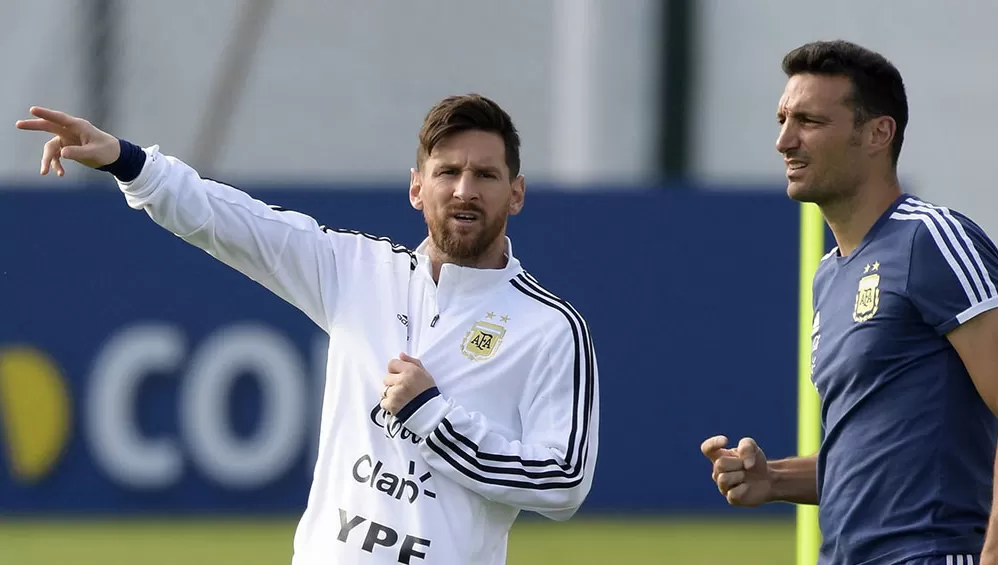 TODO LISTO. Se sumó Messi, y la Selección realizó su primer entrenamiento a plantel completo.