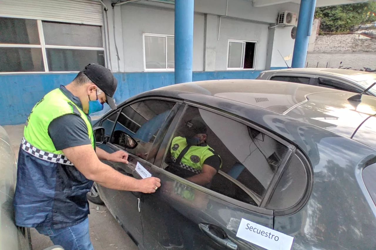 SECUESTRO. Uno de los automóviles que quedó retenido en el marco de la causa por robo. foto: Prensa Ministerio de Seguridad