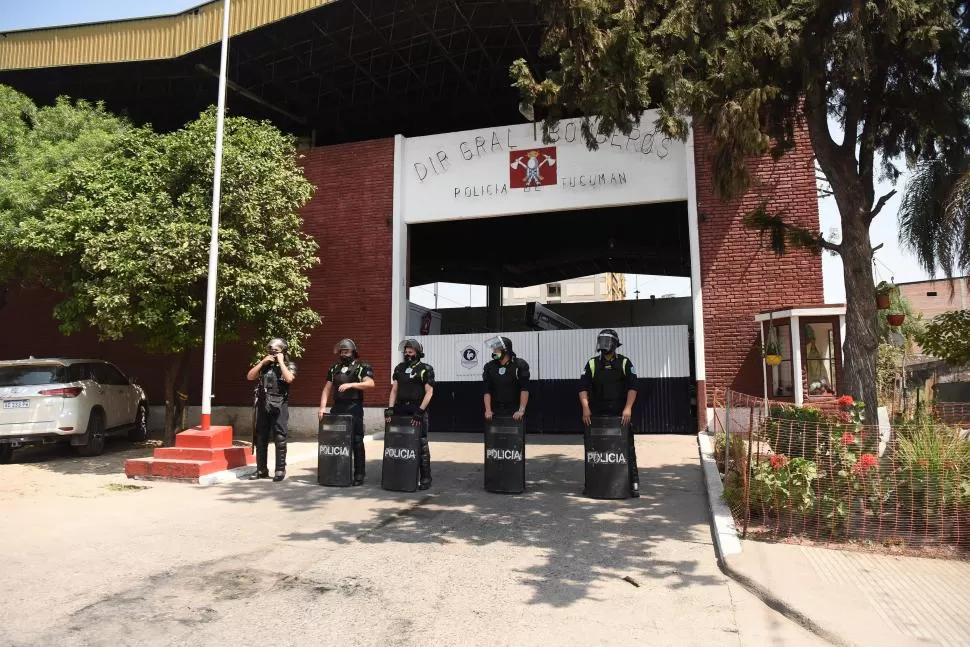 INSEGURO.El cuartel de Bomberos de donde se escapó el condenado. 