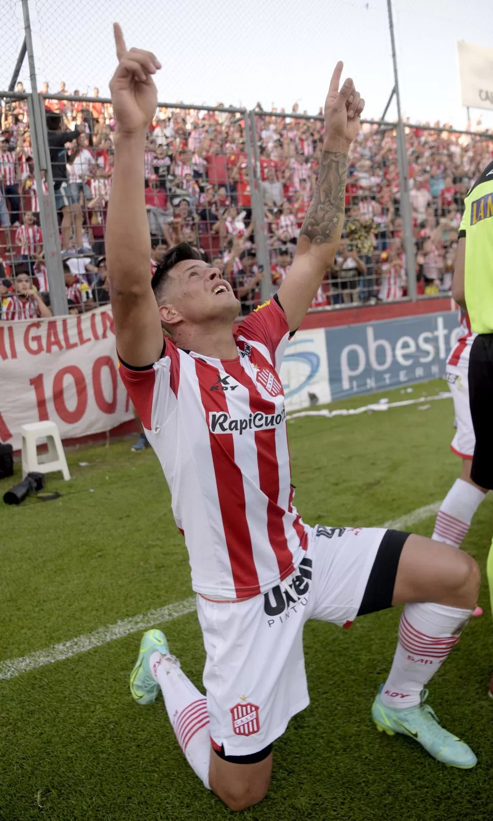 EL QUE MÁS FESTEJÓ. Estigarribia es el goleador del equipo en el presente torneo. 