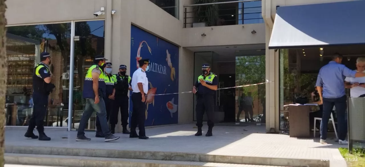 EL LUGAR DEL HECHO. El ataque se produjo en avenida Aconquija y Chacho Peñaloza, Yerba Buena. Foto: Prensa Ministerio de Seguridad