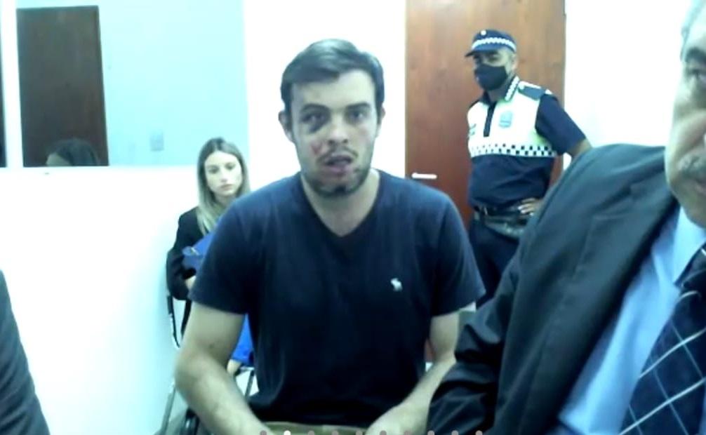 EN AUDIENCIA. Gerónimo Helguera tiene 29 años y fue arrestado ayer en Yerba Buena. Foto: Captura de video