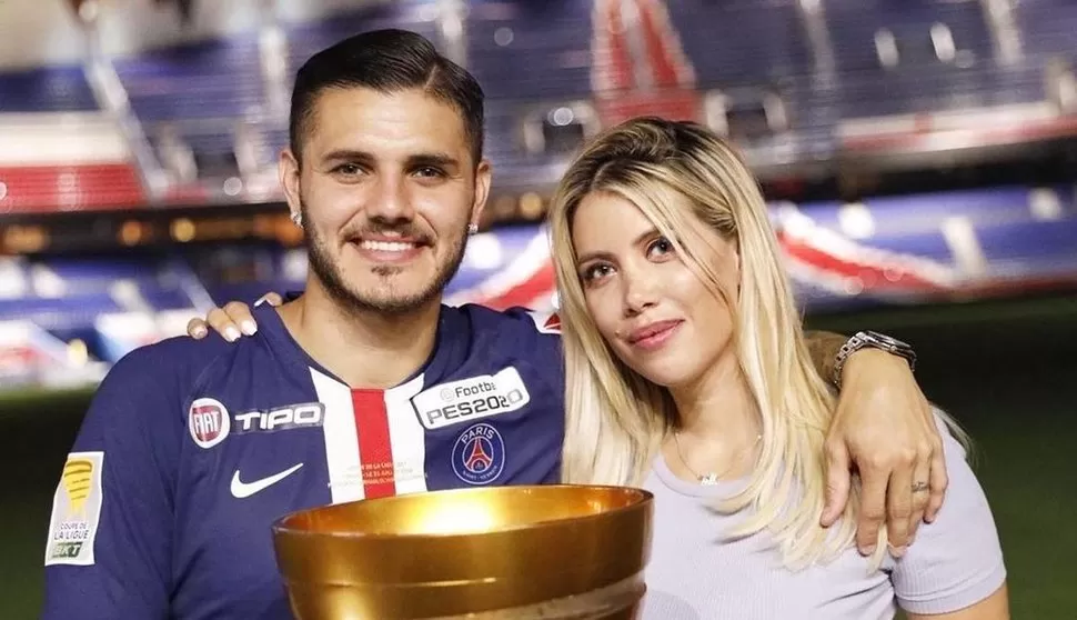 EN OTROS TIEMPOS. Mauro Icardi y Wanda Nara. Foto de Archivo