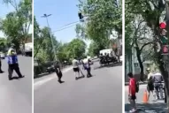 Filmó el secuestro de un monopatín por falta de casco: es un show; no puede ser