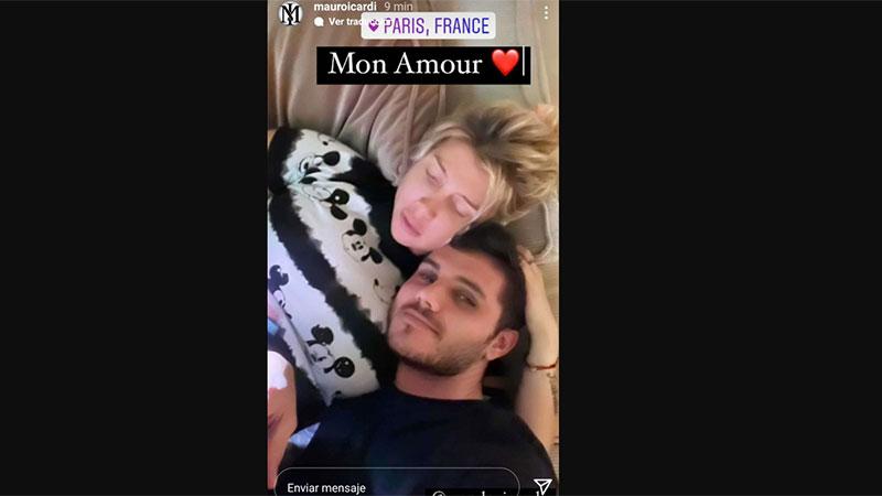 Mauro Icardi se mostró en la cama con Wanda Nara para demostrar que la crisis ya pasó