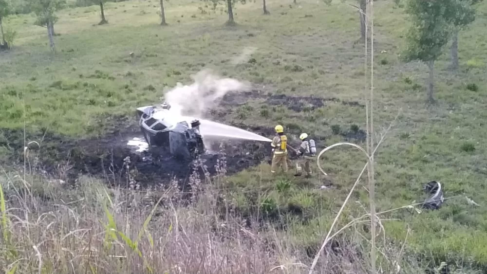 Concepción: volcó una camioneta y el conductor murió calcinado