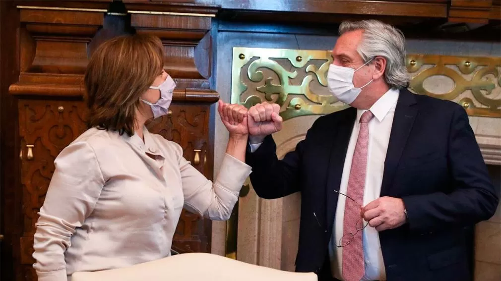 Arabela Carreras y Alberto Fernández.