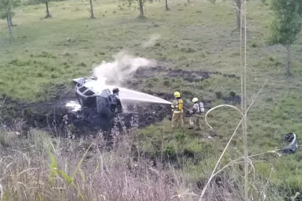 Concepción: volcó una camioneta y el conductor murió calcinado