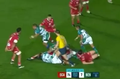 El tucumano Thomas Gallo marcó otro gran try en Europa con una espectacular corrida