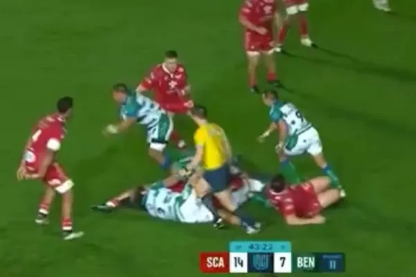 El tucumano Thomas Gallo marcó otro gran try en Europa con una espectacular corrida