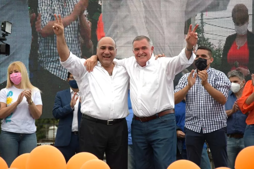 JUNTOS. Manzur y Jaldo dieron un mensaje de unidad. 