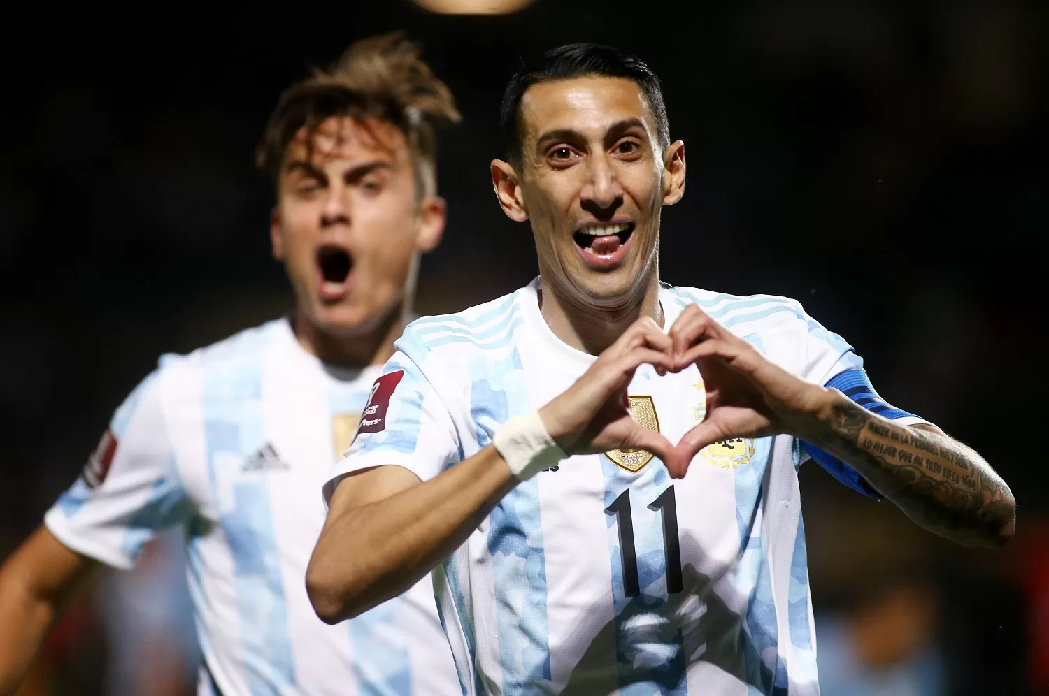 EL GOLEADOR. Di María marcó un golazo en el arranque del partido. REUTERS